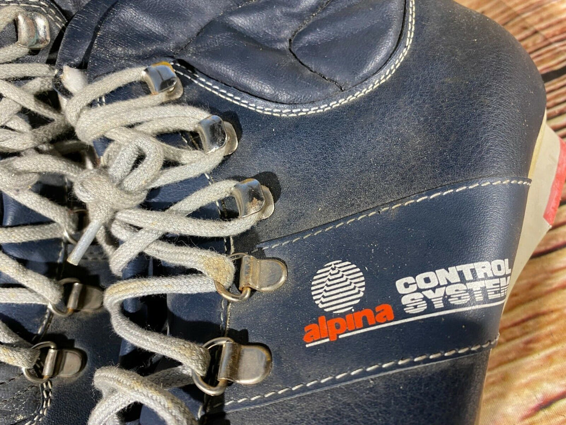 Alpina Vintage Nordic Cross Country Ski Boots EU38 US5.5 Control Bindings 1271