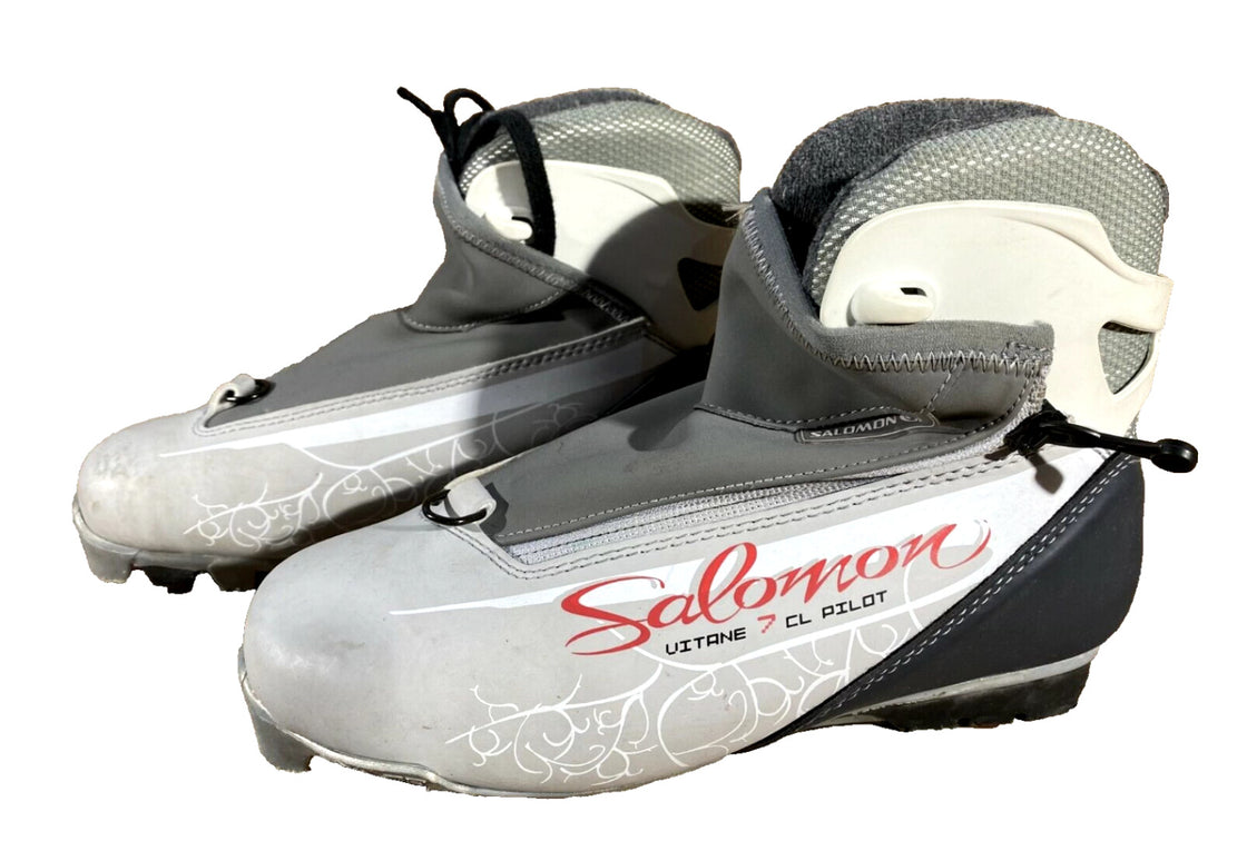 SALOMON Vitane 7 Classi Nordic Cross Country Ski Boots Size EU38 US6.5 SNS Pilot